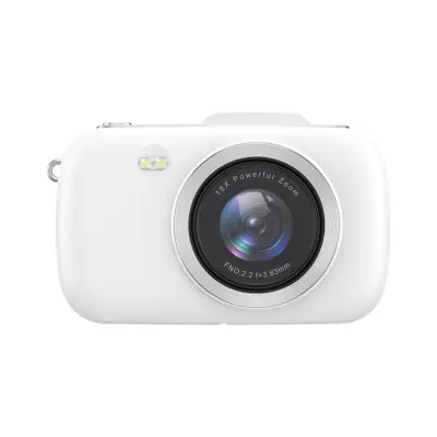 Kompaktni digitalni fotoaparat 80MP za djevojke, 5K video, 18x zum White