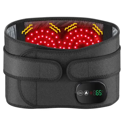 Pojas za masažu s crvenim svjetlom, infracrveno grijanje, 5000mAh Black