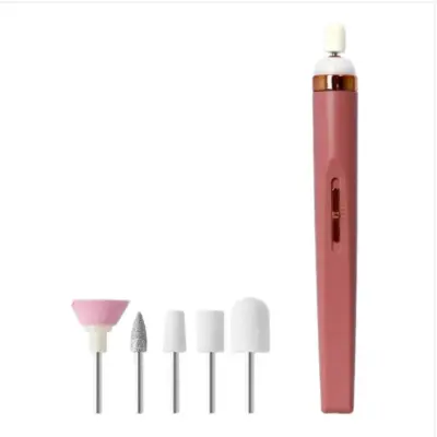 Prijenosni 5-u-1 električni set za nokte – manikir olovka s 5 nastavaka DarkPink
