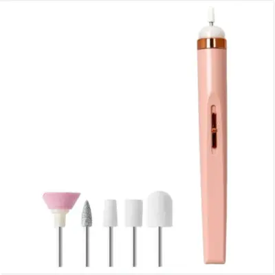 Prijenosni 5-u-1 električni set za nokte – manikir olovka s 5 nastavaka Pink