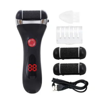 USB punjiva električna turpija za pete s 3 brzine i LED zaslonom Black