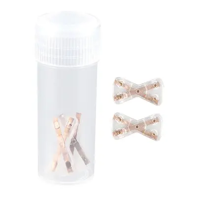Butterfly flaster za urasle nokte X-oblik 2 kom — titanska legura PinkGold