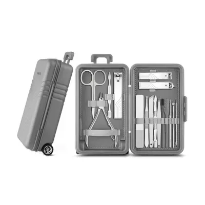 16-dijelni manikurni set s putnim etuijem, nehrđajući čelik Silver