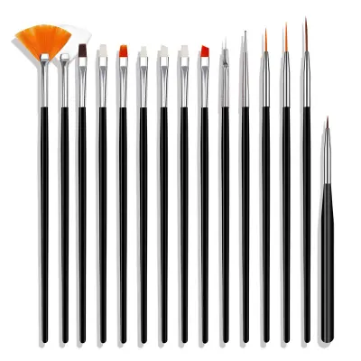 Profesionalni set za nail art (15 kom.) Crna