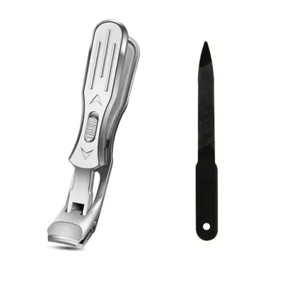 Skup inox kliješta za nokte s kosim širokim zagrizom i turpijom