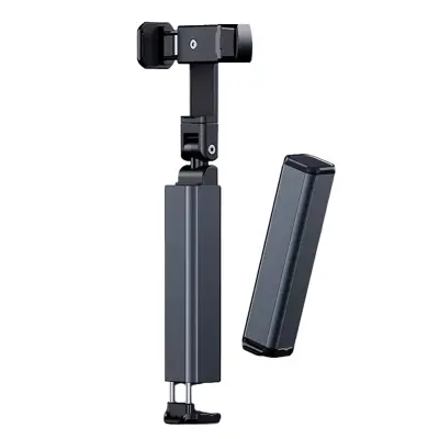 Sklopivi držač za telefon 360° rotirajući, ABS+aluminij, 12cm x 3cm Gray