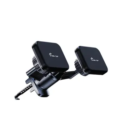 Dvostruki magnetski držač za mobitele za ventil s 360° rotacijom Black