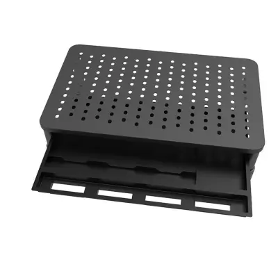 Aluminijski povišeni stalak za monitor i laptop — crni