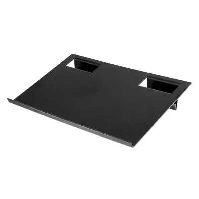 Ergonomski stalak za laptop s dvostrukim utorima za pohranu - korekcija držanja i ublažavanje bolova u vratu Crna