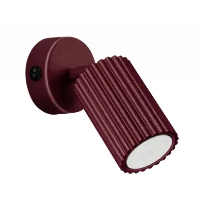 Zidna lampa KARBON bordo s prekidačem