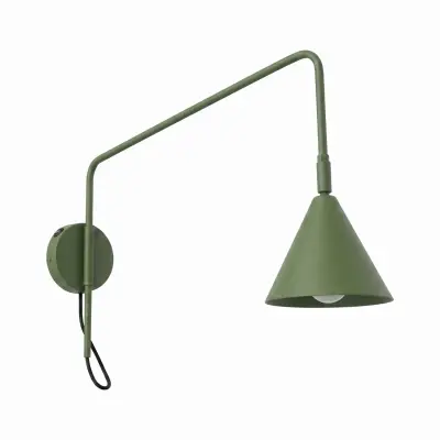 Zidna lampa NOX 1 maslinasto zelena s prekidačem