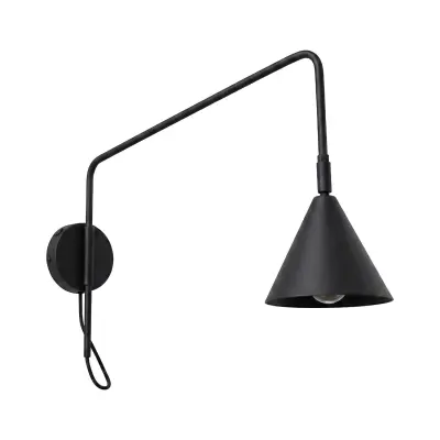 Zidna lampa NOX 1 crna s prekidačem