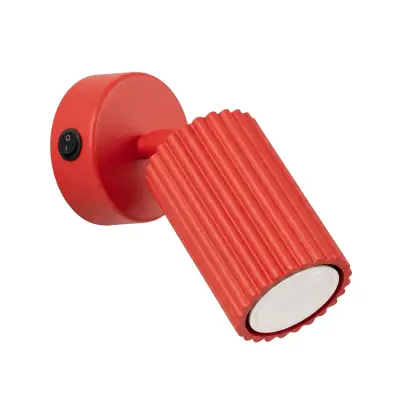 Zidna lampa KARBON crvena s prekidačem
