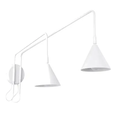 Zidna lampa NOX 2 bijela s prekidačem