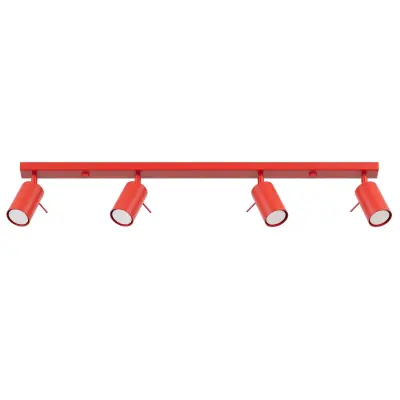 Stropna lampa RING 4L crvena