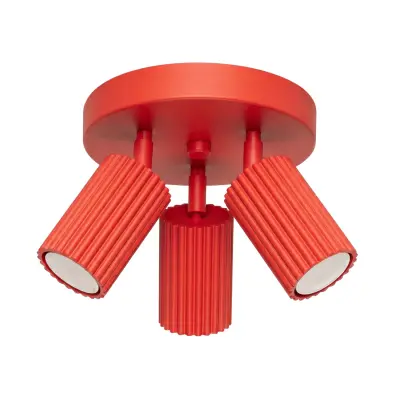 Stropna lampa KARBON 3P crvena