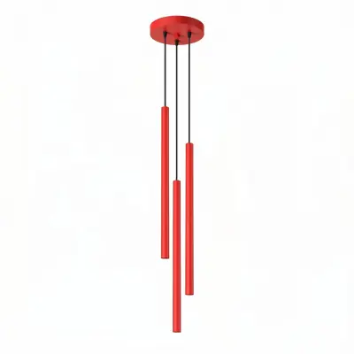 Viseća lampa PASTELO 3P crvena