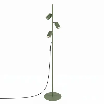 Podna lampa KARBON 3 maslinasto zelena