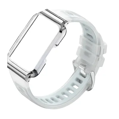 Metalni okvir i silikonska traka kompatibilna s Huawei Band 11 White