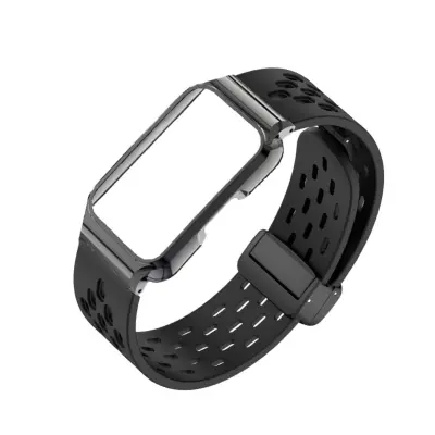 Zamjenski silikonski remen s kopčom za HUAWEI Band 11, udoban Black