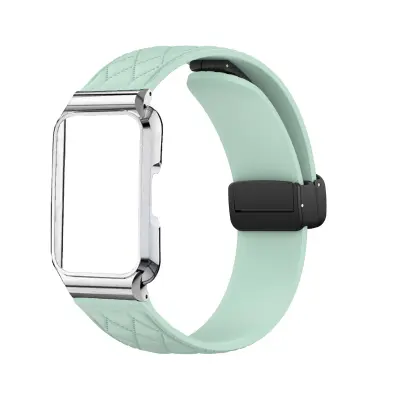 Kompatibilno – Huawei Band 11 silikon remen, metalni okvir, zelena