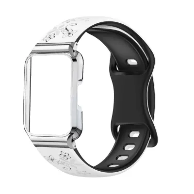 Zamjenski remen za Huawei Band 11 — silikonski, s kopčom White+Black
