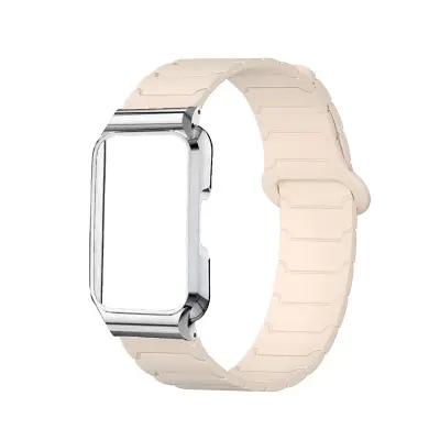 Zamjenski kompatibilan – Huawei magnetski silikonski remen za Band 11 Beige