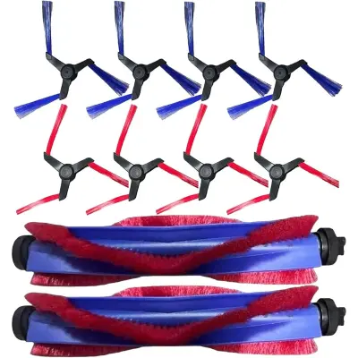 Zamjenski set četkica kompatibilan s Dyson Spot+Scrub AI — Glavna x2 Bočna x8, ABS+vlakna+najlon, Višebojno