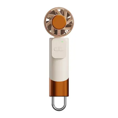 Prijenosni USB stolni i ručni ventilator, punjiv, podesiv kut Beige