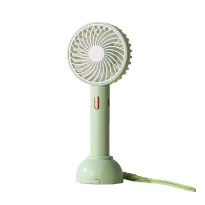 Prenosivi sklopivi USB ventilator - Mini prijenosni ručni ventilator s odvojivim postoljem, 3 brzine, tih ispod 36 dB(A), punjiv 500mAh Zelena
