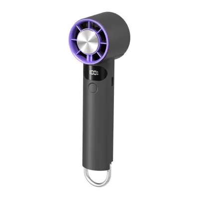 Digitalni prijenosni ventilator 5 brzina, 2000mAh i LED prikaz Grey