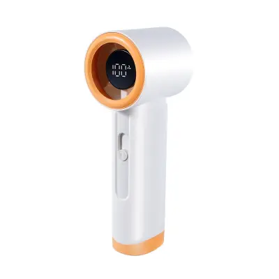 Digitalni turbo prijenosni ručni ventilator s LED zaslonom USB-C Beige