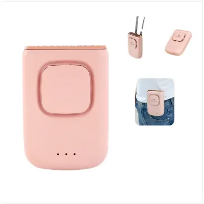 Prijenosni mini ventilator za vrat s 2000mAh i 3 brzine Pink