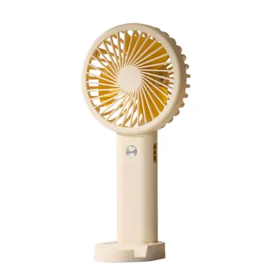 Prijenosni ručni mini ventilator s odvojivim postoljem za telefon - 3 brzine, USB punjivi osobni ventilator, matcha zelena Žuta