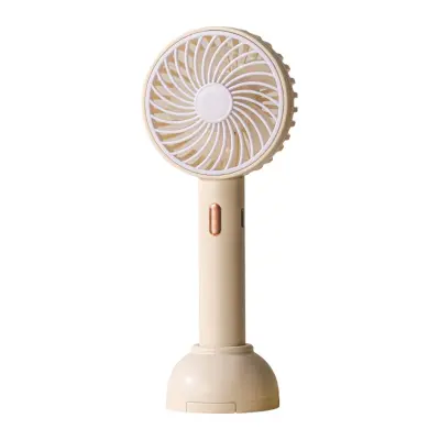 Prenosivi sklopivi USB ventilator - Mini prijenosni ručni ventilator s odvojivim postoljem, 3 brzine, tih ispod 36 dB(A), punjiv 500mAh Žuta