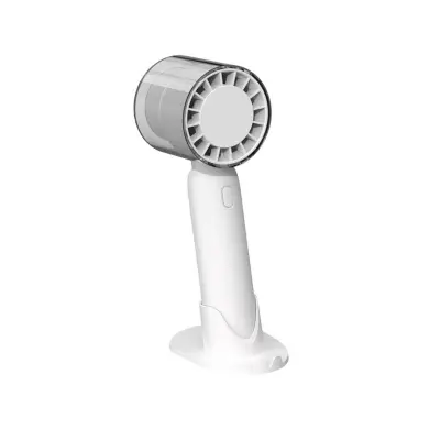 Mini ručni USB ventilator - tihi USB punjivi prijenosni stolni ventilator s 5 brzina i bazom, kompaktni džepni hladnjak za putovanja White