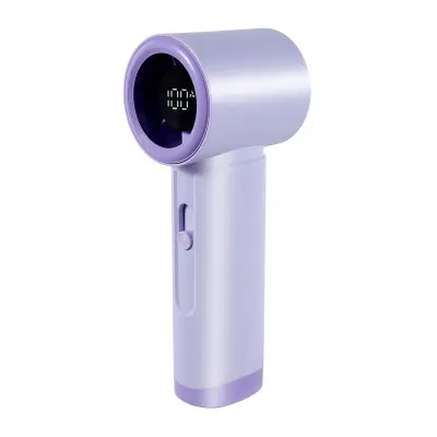 Digitalni turbo prijenosni ručni ventilator s LED zaslonom USB-C Purple