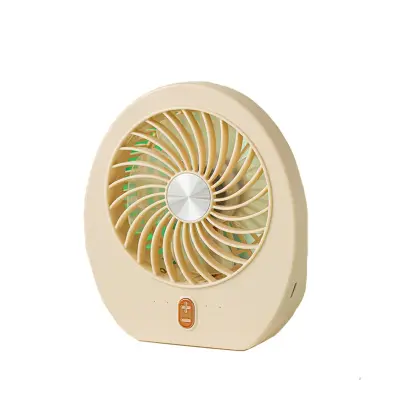 Ručni USB punjivi mini stolni ventilator - 4-brzinski tihi prijenosni osobni ventilator s baterijom od 1200mAh Žuta