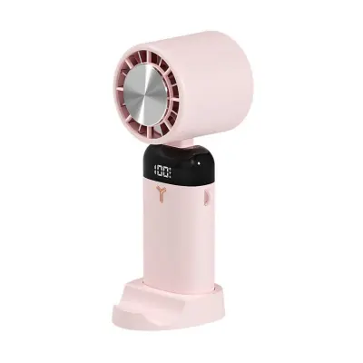 Prijenosni poluvodički ventilator s LCD zaslonom, 3600mAh baterija Pink