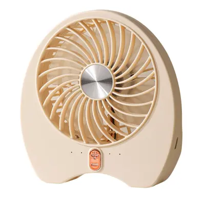 Prijenosni ručni USB punjivi ventilator - 1200mAh, tihi osobni ventilator s 4 brzine, kompaktni prijenosni stolni ventilator za putovanja Žuta