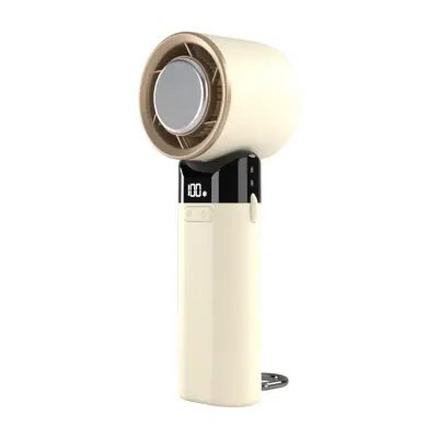 Prijenosni mini USB ventilator s poluvodičkim hlađenjem i LCD zaslonom Beige