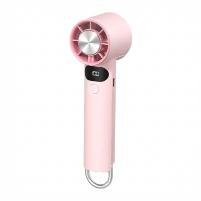 Digitalni prijenosni ventilator 5 brzina, 2000mAh i LED prikaz Pink