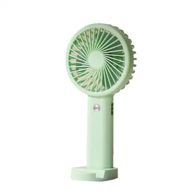 Prijenosni ručni mini ventilator s odvojivim postoljem za telefon - 3 brzine, USB punjivi osobni ventilator, matcha zelena Matcha zelena