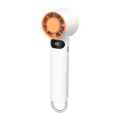 Ručni ventilator s digitalnom regulacijom brzine i prikazom baterije White