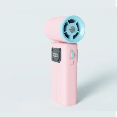 Ručni ventilator velike brzine sa 100 brzina s LED zaslonom, sklopivom svjetiljkom – LT-S3250 Pink