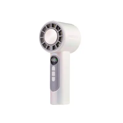 Ručni ventilator s 3W motorom bez četkica, USB, kompaktan, LED indikator White