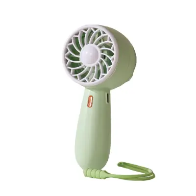 Mini ručni ventilator - prijenosni USB punjivi 3-brzinski tihi osobni ventilator sa silikonskom trakom i baterijom 350mAh Zelena