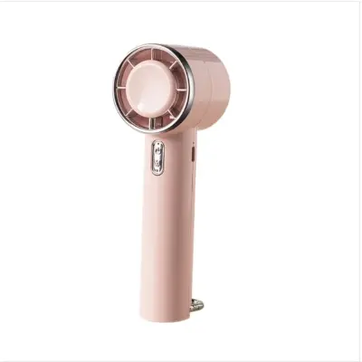 Prijenosni ručni ventilator 5 brzina s USB-om i automatskim karabinerom Pink