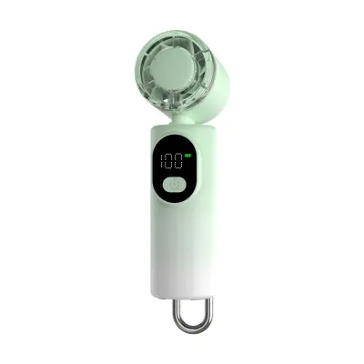 Snažan prijenosni stolni ventilator s LED zaslonom, 100 razina Green+White