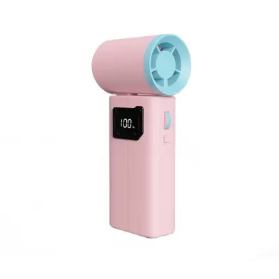 Ručni visokobrzinski ventilator – sklopivi 100 brzina, digitalni zaslon Pink